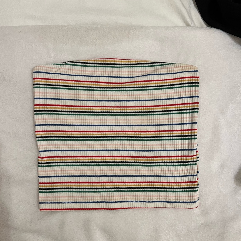 Rainbow Striped Tube Top